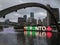 View of the Multicolour Toronto Sign in Nathan Phillips Square.