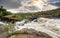 View of Murchison Falls on the Victoria Nile river National Park