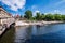 View from the Museum Island on the Oder-Spree Canal in Berlin Mitte.