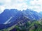 View from the Naafkopf Alpine Peak located in Ratikon border alpine mountain massif or RÃ¤tikon Grenzmassiv oder Raetikon