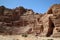 View of the Nabataean theater in Petra