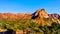 View of Nagunt Mesa, and other Red Rock Peaks of the Kolob Canyon part of Zion National Park, Utah, United Sates