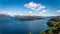 View of Nahuel Huapi Lake from Brazo Norte Viewpoint at Arrayanes National Park - Villa La Angostura, Patagonia, Argentina