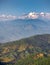 View of Nanda devi mountain range from Kausani