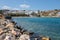 View of the Naousa town on the island of Paros. Cyclades Archipelago, Greece