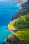 View on Napali Coast on Kauai island on Hawaii