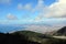 View the Naples city with cloudy sky from the vesivius volcano in south Italy