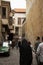 A view of a narrow street in the historic district of Damascus