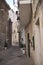 View of the narrow street of Monopoli city center