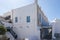 View of the narrow street of Naoussa , Paros Island, Greece