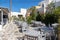 View of the narrow street of Naoussa , Paros Island, Greece