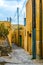 View of a narrow street of a village at the Jebel Akhdar mountain in Oman