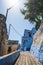 View of the narrow streets of the Chefchaouen city in Morocco, known as the blue city