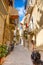 View of a narrow sunny street in the city Bari