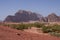 View of Nature, desert and rocks of Wadi Rum (Valley of the Moon