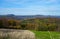 View of nature and the Rhön near Riedenberg. Autumn forest