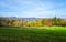 View of nature and the Rhön near Riedenberg. Autumn forest