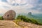 View at the nature with Sigiriya rock from Pidurangala rock in Sri Lanka