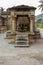 View of Navagrahas nine heavenly bodies as well as deities in a temple, Avani, Karnataka, India