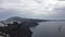 The view of Nea Kameni and Fira from Oia near Santorini, cyclades, Greece