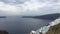 The view of Nea Kameni and Oia from Oia near Santorini, cyclades, Greece