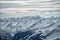 View from the Nebelhorn mountain, Bavarian Alps,