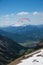 View from nebelhorn mountain to oberstdorf, bavarian spring land