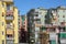 View of a neighborhood with colorful buildings of Torre del Greco in Italy