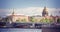 View on the Neva river and St Isaac\'s Cathedral. St. Petersburg