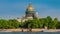 View on the Neva river and St Isaac\'s Cathedral. St. Petersburg, Russia