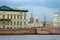 View from the Neva River to the Palace Embankment and the Church of the Resurrection of Christ Spas-on-the-Blood