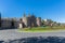 View at the New Bisagra Gate, a monumental moorish main gate entrance on Toledo fortress