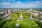 View of the New Haven Green and downtown, in New Haven, Connecticut