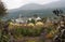 A view of Newcastle at the foot of the rolling Mourne Mountains in Northern Ireland on a misty winter day