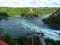 View of the Niagara river surrounded by vegetation