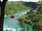 View of the Niagara river surrounded by vegetation