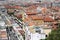 View upon Nice and the Cours Saleya market, France