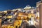 View of the night Fira, the capital of Santorini