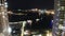 View on night high light palm in dubai city