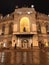 A view at night of the Opera House in Kyiv - UKRAINE