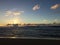 View of Niihau Island from Barking Sands Beach at Polihale State Park on Kauai Island.