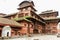 View of nine storey Basantapur Tower in Nasal Chowk Courtyard, Kathamandu, Nepal