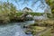 A view of the nineteenth-century mill and bridge at Slebech, Wales