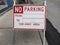 View of a No Parking signboard in a downtown area