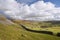 View from Norber Erratics down Wharfe Dale in Yorkshire Dales