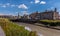 A view from the North Brink over the River Nene towards the centre of Wisbech, Cambridgeshire