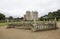 View of north Side of Montacute House including fountain