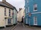 View of Northam village in North Devon, with colourful cottages.