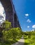 A view northward from the path underneath the Conisbrough Viaduct at Conisbrough, Yorkshire, UK