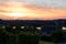 View of northwestern Haderslev, Denmark from Bragesvej at sunset on a summer day in June